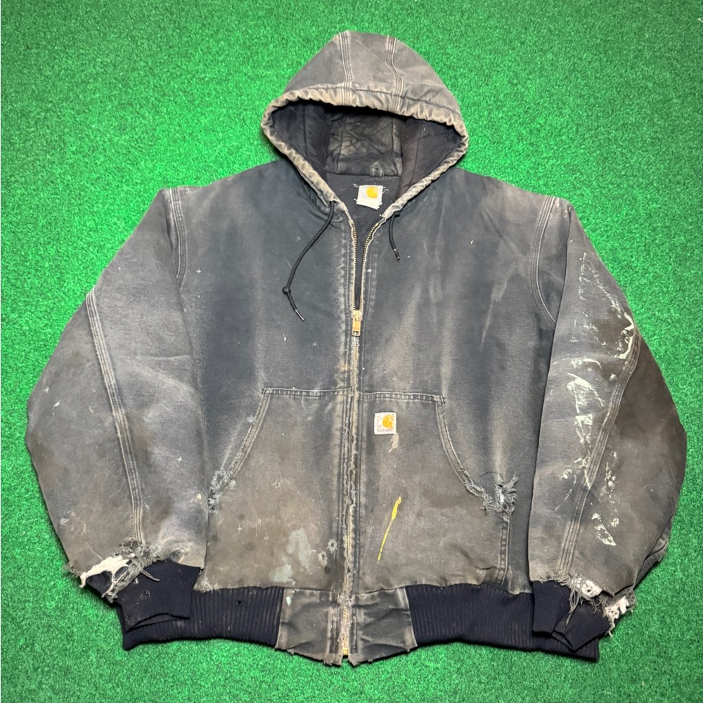 Carhartt J130 J140 Duck Active Honeycomb Grunge Distressed XXL Jacket Boxy 30x29